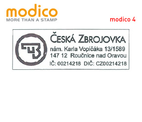 Modico 4 | 60x23 mm | max. 5 řádků