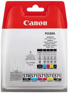 Canon sada (CMYK) inkoustů, PGI-570/CLI-571, No.570/No.571 Canon sada (CMYK) inkoustů, PGI-570/CLI-571, No.570/No.571