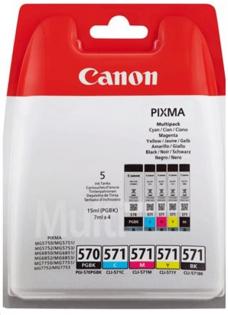 Canon sada (CMYK) inkoustů, PGI-570/CLI-571, No.570/No.571