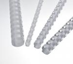 Plastové hřbety 6 mm, bílé, 100ks v balení