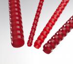 Plastové hřbety 6 mm, červené, 100ks v balení
