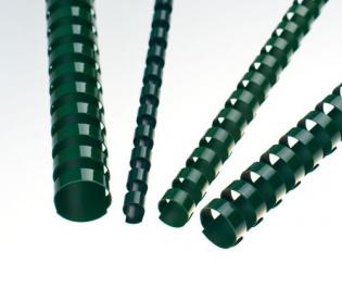 Plastové hřbety 14 mm, zelené, 100ks v balení