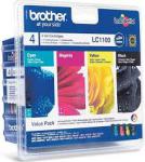 Brother sada (CMYK) inkoust, LC1100BCMY