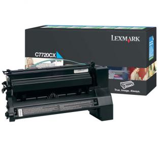 Lexmark azurový (cyan) toner, C7720CX