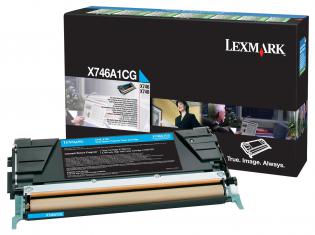 Lexmark azurový (cyan) toner, X746A1CG