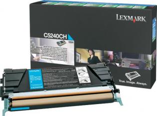 Lexmark azurový (cyan) toner, C5240CH