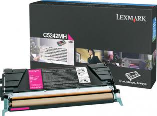 Lexmark purpurový (magenta) toner, C5242MH