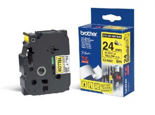 Brother páska černá na žluté, 24mm/8m, TZ-651
