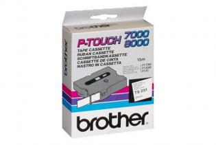 Brother páska černá na bílé, 12mm/15m, TX-251