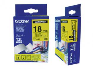Brother páska černá na žluté, 18mm, TZ-N641