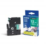 Brother páska bíla na zelené, 12mm, TZ-735