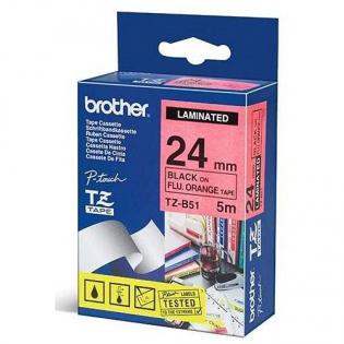 Brother páska černá na oranžové, 24mm/5m, TZ-B51