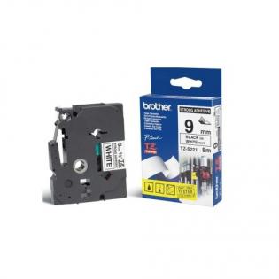 Brother páska černá na bílé, 9mm, TZ-S221