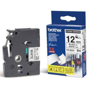 Brother páska černá na bílé, 12mm, TZ-S231