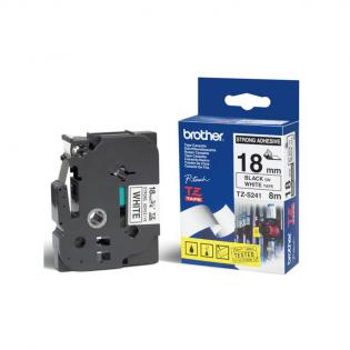 Brother páska černá na bílé, 18mm, TZ-S241
