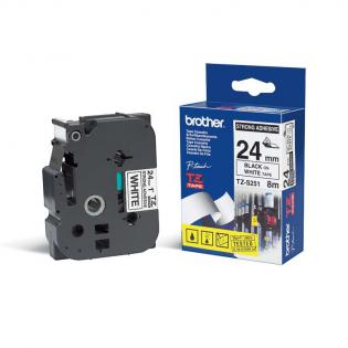 Brother páska černá na bílé, 24mm, TZ-S251