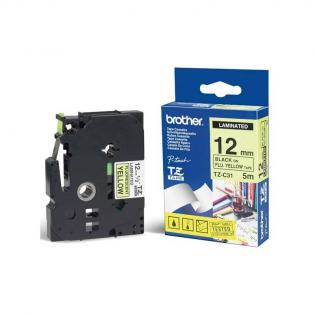 Brother páska černá na žluté, 12mm/5m, TZ-C31