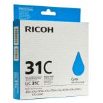 Ricoh azurový (cyan) inkoust, GC-31LC, 405689