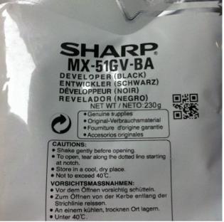 Sharp černý (black) developer, MX-51GVBA Sharp černý (black) developer, MX-51GVBA