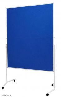 Moderační textilní tabule modrá - skládací