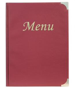 Jídelní lístek BASIC A4, vínově červená