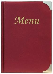 Jídelní lístek BASIC A5, vínově červená