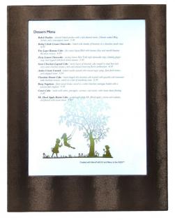 Jídelní lístek LED, osvělený, jednostranný