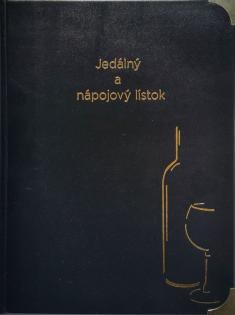 Jídelní lístek BASIC A4, černý 