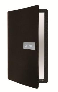 Jídelní lístek A4, kůže, jemnější povrch, hnědý