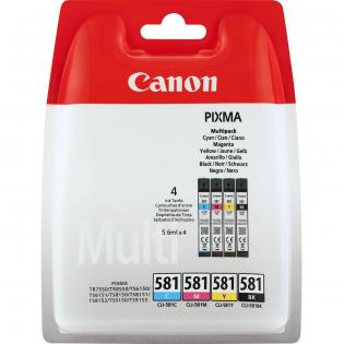 Canon sada (CMYK) inkoust, CLI-581CMYK, 2103C004 Canon sada (CMYK) inkoust, CLI-581CMYK, 2103C004