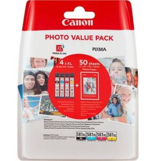 Canon sada (CMYK) inkoust, CLI-581CMYKXL, 2052C004 Canon sada (CMYK) inkoust, CLI-581CMYKXL, 2052C004