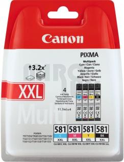 Canon sada (CMYK) inkoust, CLI-581CMYKXXL, 1998C005 Canon sada (CMYK) inkoust, CLI-581CMYKXXL, 1998C005