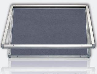 Vitrína 2x3, horizontální, šedý filc, 90x120cm
