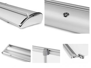 Stříbrný Roll up banner EXCLUSIVE 200x85 cm