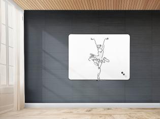 Bílá tabuleQboard 150 x 97 cm