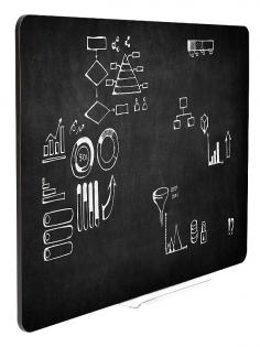 Černá tabule na křídy - Qboard 117 x 87 cm