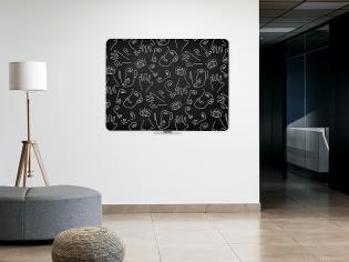 Černá tabule na křídy - Qboard 87 x 57 cm