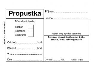 Baloušek propustka - A7 / 50 listů / ET077