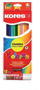 Kores Kolores pastelky trojhranné - 12 barev + ořezávátko