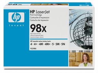 HP černý (black) toner, 92298X HP černý (black) toner, 92298X