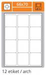 Print etikety A4 - 66 x 70 mm (12 etiket / arch)