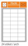 Print etikety A4 - 70 x 36 mm (24 etiket / arch)