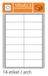 Print etikety A4 PLUS - 105 x 42,3 mm (14 etiket / arch)