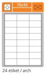 Print etikety A4 - 70 x 36 mm (24 etikety / arch)