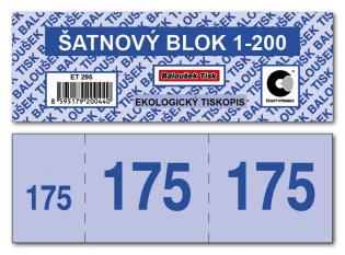 Baloušek šatnové bloky - 135 x 47 mm / 1-200 / 8 odstínů barev / ET295