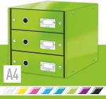 Zásuvkový box Leitz Click &amp; Store - 3 zásuvky / zelená