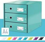 Zásuvkový box Leitz Click &amp; Store - 3 zásuvky / tyrkysová