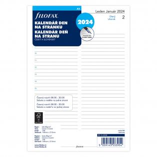 Náhradní vložka do diářů Filofax - kalendář A5 2023 / denní