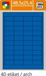 Print etikety A4 - 48,5 x 25,4 mm modrá