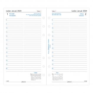Náhradní vložka do diářů Filofax - kalendář osobní 2023 / denní